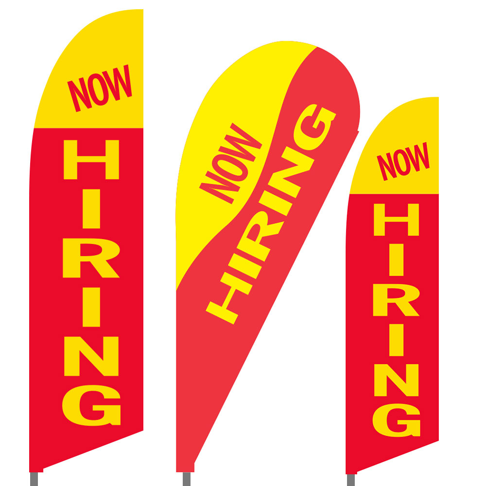 Now Hiring Feather Flag Set Free Shipping Tex Visions