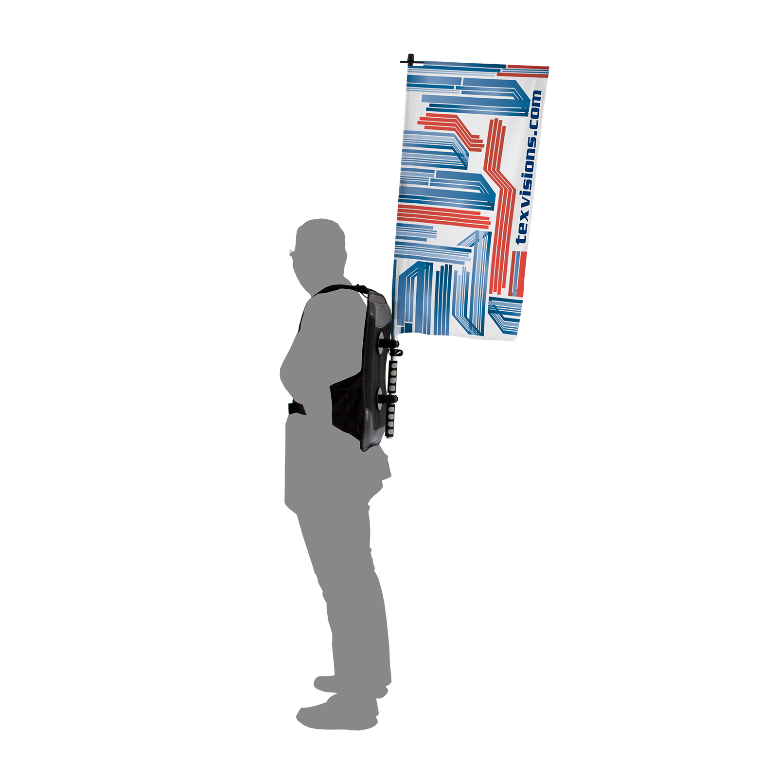 Backpack Flags for Advertising Tex Visions