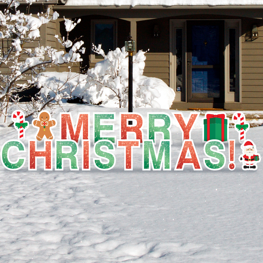 Merry Christmas Yard Letters Free Shipping Tex Visions