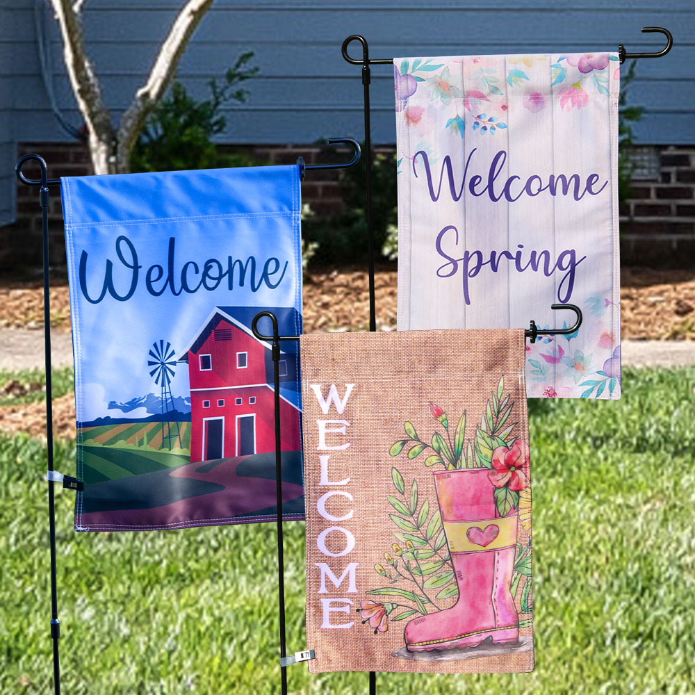 spring yard flags