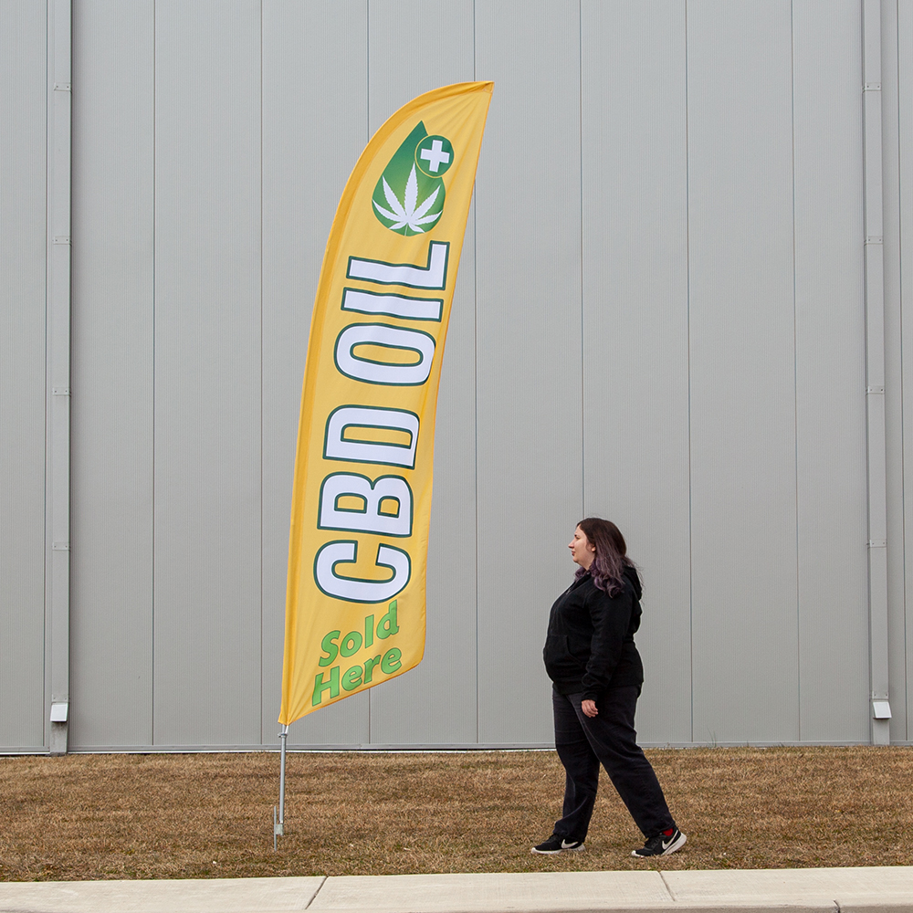 CBD Feather Flag Set Free Shipping Tex Visions