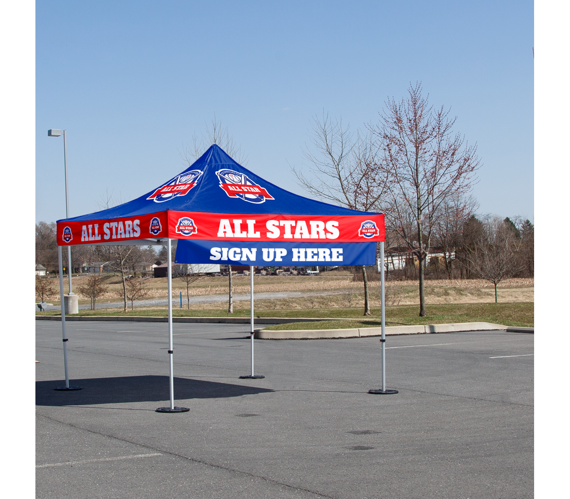 Hanging Vinyl Tent Banner Tex Visions