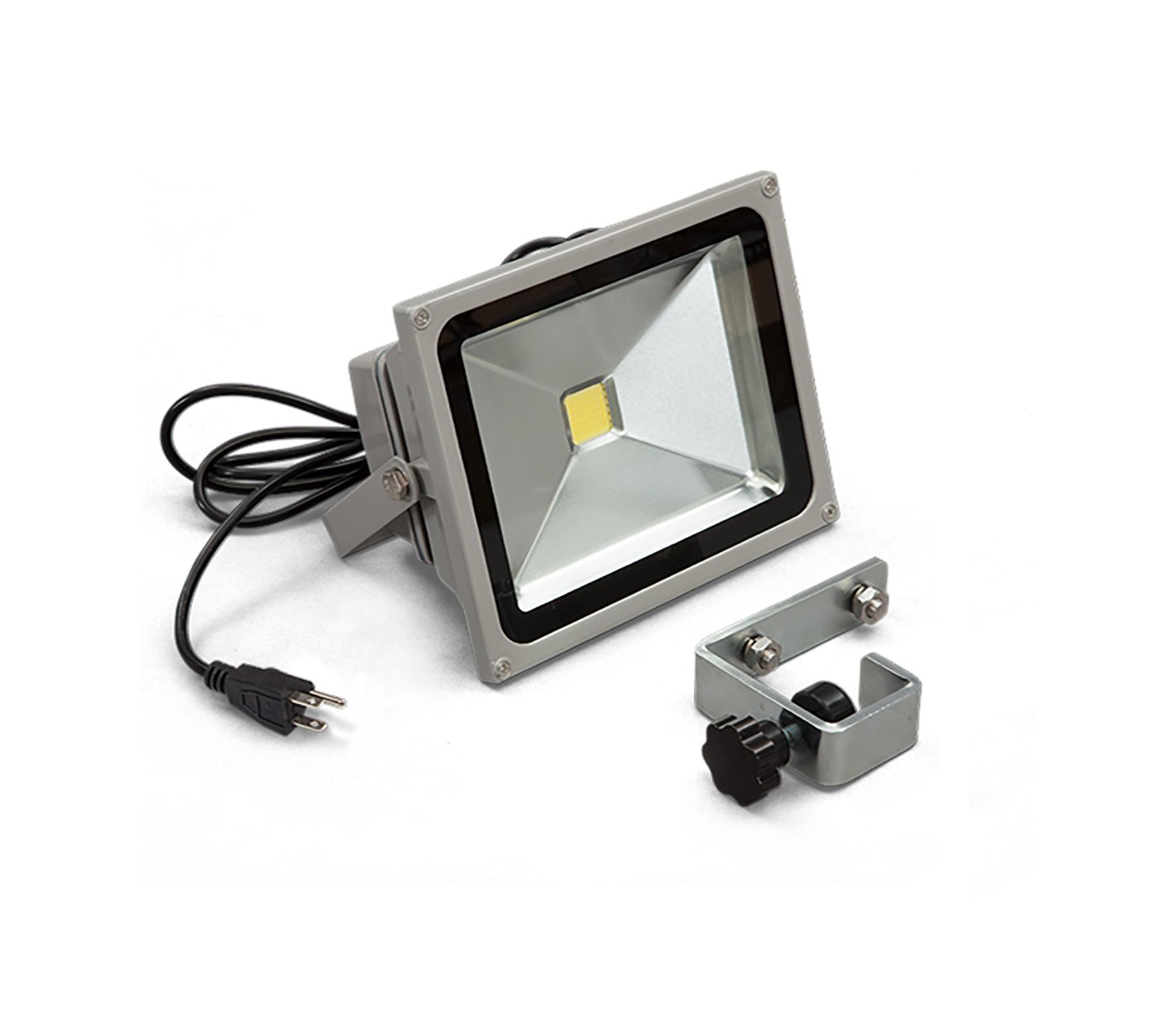 30W Silver LED Flood Light with Bracket Tex Visions