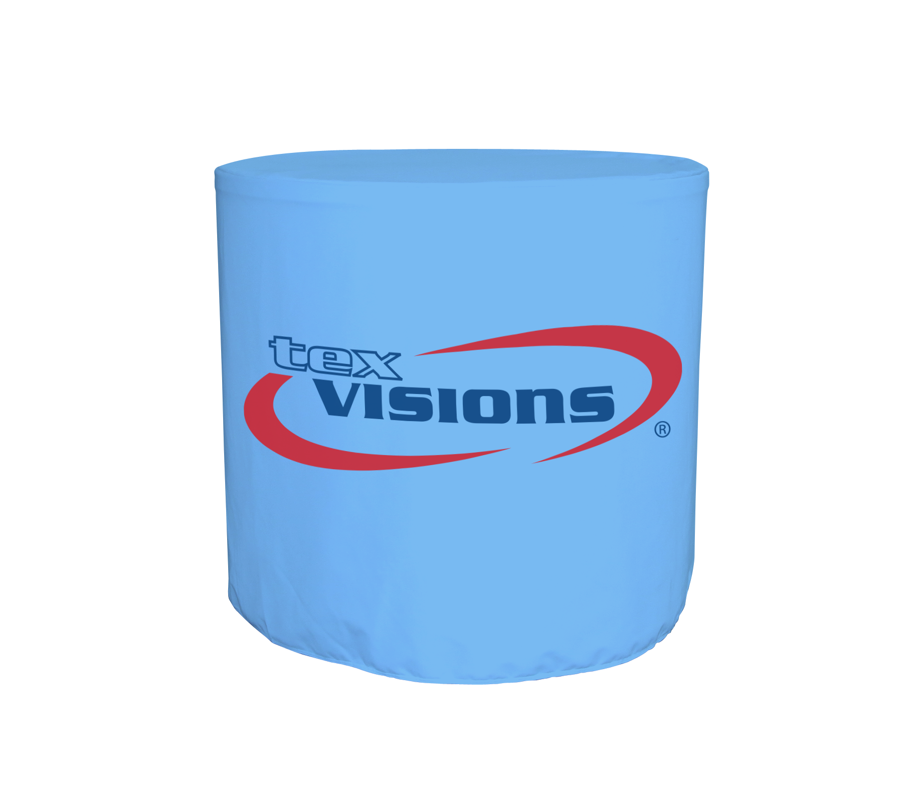 Fitted Round Table Cover w/ Logo Print Tex Visions