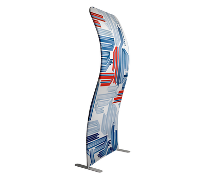 arched tension fabric display