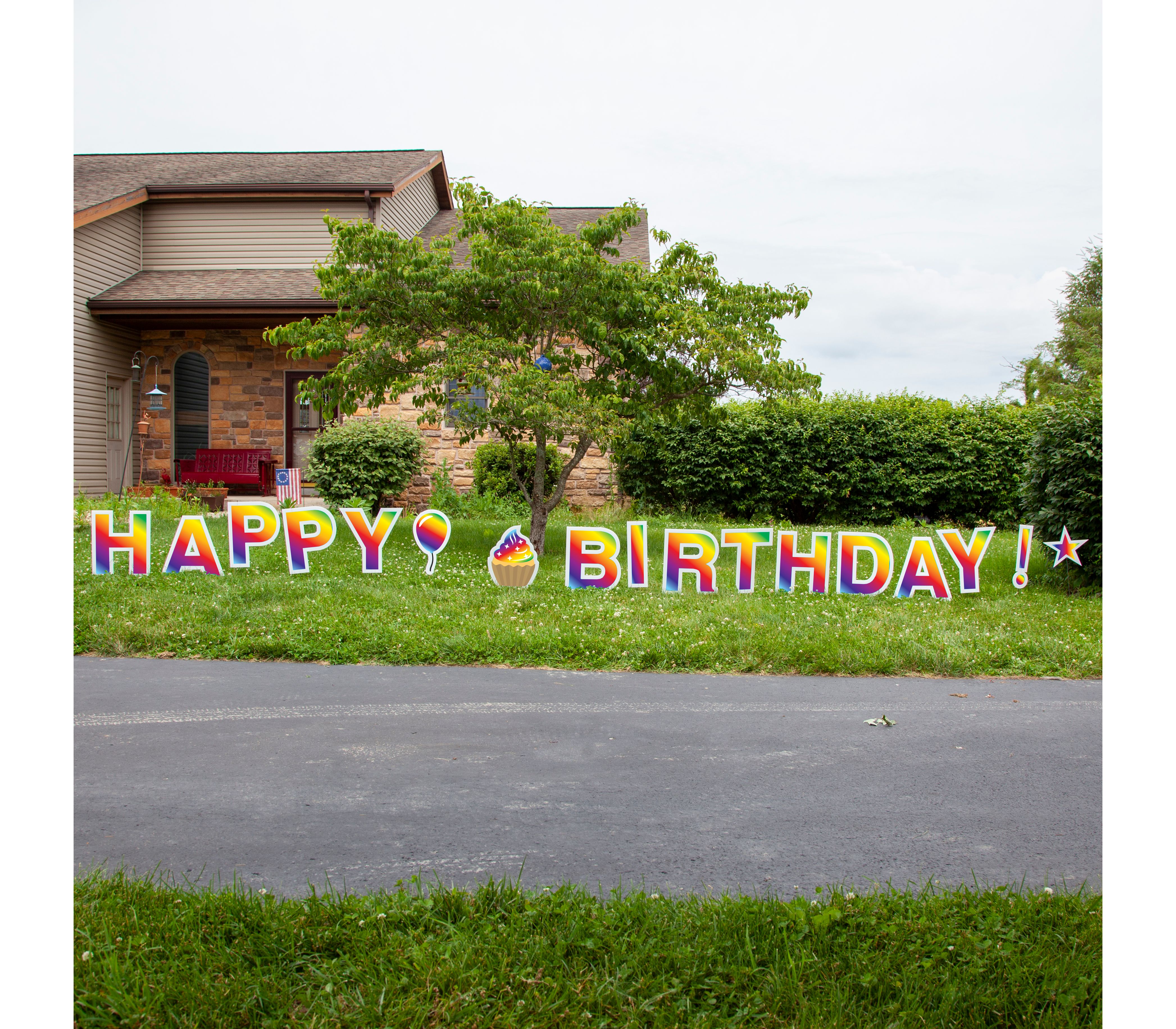 Happy Birthday Yard Letters Free Shipping Tex Visions